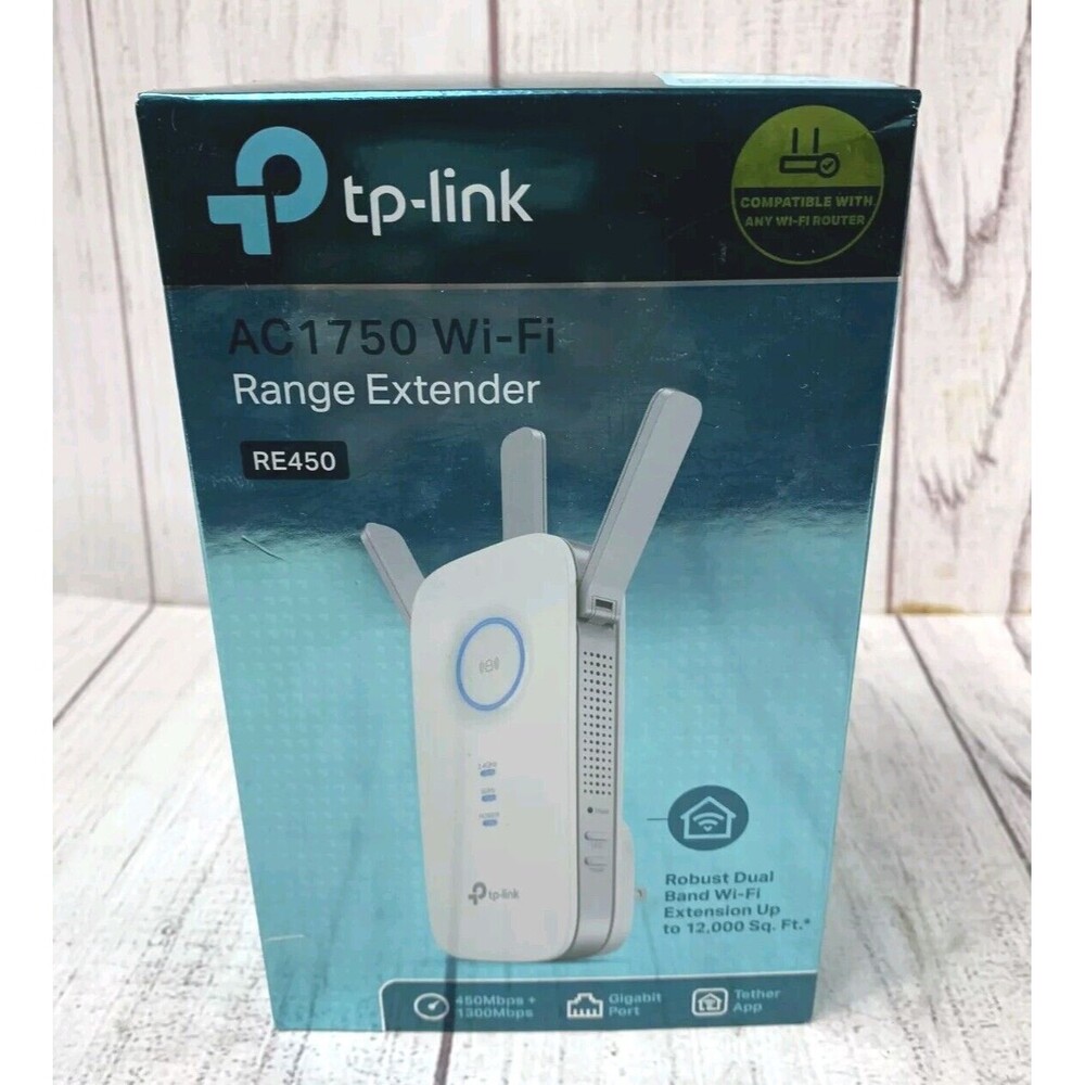 TP-LINK RE450 with Box - Wi-Fi Dual Band Range Extender AC1750 - TESTED WORKING